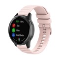 For Huawei Watch 4 / 4 Pro Wavy Dot Pattern Solid Color Silicone Watch Band(Pink)