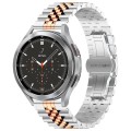 For Huawei Watch 4 / 4 Pro Five Bead Stainless Steel Watch Band(Silver Rose Gold)