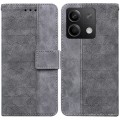 For Xiaomi Redmi Note 13 5G Geometric Embossed Leather Phone Case(Grey)