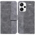 For Xiaomi Redmi Note 13 Pro+ 5G Geometric Embossed Leather Phone Case(Grey)