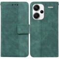 For Xiaomi Redmi Note 13 Pro+ 5G Geometric Embossed Leather Phone Case(Green)