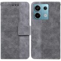 For Xiaomi Redmi Note 13 Pro 5G Geometric Embossed Leather Phone Case(Grey)