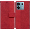 For Xiaomi Redmi Note 13 Pro 5G Geometric Embossed Leather Phone Case(Red)