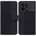 For Xiaomi Redmi K70E / Poco X6 Pro Geometric Embossed Leather Phone Case(Black)