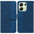 For Xiaomi Redmi Note 13 4G Global Geometric Embossed Leather Phone Case(Blue)