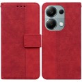 For Xiaomi Redmi Note 13 Pro 4G Geometric Embossed Leather Phone Case(Red)