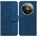 For Realme 12 Pro+ Global Geometric Embossed Leather Phone Case(Blue)