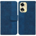 For OPPO A59 5G / A2M Geometric Embossed Leather Phone Case(Blue)