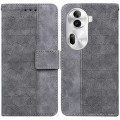 For OPPO Reno11 Pro 5G Global Geometric Embossed Leather Phone Case(Grey)