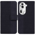 For OPPO Reno11 Pro 5G Global Geometric Embossed Leather Phone Case(Black)