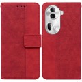 For OPPO Reno11 Pro 5G Global Geometric Embossed Leather Phone Case(Red)