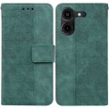 For Tecno Pova 5 Pro Geometric Embossed Leather Phone Case(Green)