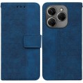 For Tecno Spark 20 Pro Geometric Embossed Leather Phone Case(Blue)