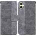 For Samsung Galaxy A05 Geometric Embossed Leather Phone Case(Grey)