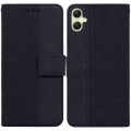 For Samsung Galaxy A05 Geometric Embossed Leather Phone Case(Black)