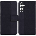 For Samsung Galaxy S24+ 5G Geometric Embossed Leather Phone Case(Black)