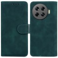 For Tecno Spark 20 Pro+ 4G Skin Feel Pure Color Flip Leather Phone Case(Green)