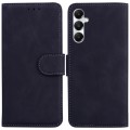 For Samsung Galaxy A05s Skin Feel Pure Color Flip Leather Phone Case(Black)
