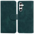 For Samsung Galaxy S24 5G Skin Feel Pure Color Flip Leather Phone Case(Green)