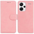 For Xiaomi Redmi Note 13 Pro+ 5G Skin Feel Pure Color Flip Leather Phone Case(Pink)