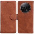 For Xiaomi Redmi A3 Skin Feel Pure Color Flip Leather Phone Case(Brown)