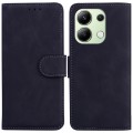 For Xiaomi Redmi Note 13 4G Global Skin Feel Pure Color Flip Leather Phone Case(Black)