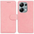 For Xiaomi Poco M6 Pro 4G Skin Feel Pure Color Flip Leather Phone Case(Pink)