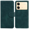 For Xiaomi Redmi Note 13R Pro Skin Feel Pure Color Flip Leather Phone Case(Green)