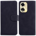 For OPPO A59 5G / A2M Skin Feel Pure Color Flip Leather Phone Case(Black)