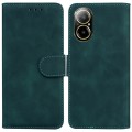 For Realme C67 4G Global Skin Feel Pure Color Flip Leather Phone Case(Green)