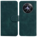 For Realme 12 5G Skin Feel Pure Color Flip Leather Phone Case(Green)