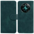 For Realme 12+ Skin Feel Pure Color Flip Leather Phone Case(Green)