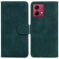 For Motorola Moto G84 Skin Feel Pure Color Flip Leather Phone Case(Green)