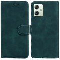 For Motorola Moto G54 Skin Feel Pure Color Flip Leather Phone Case(Green)
