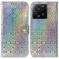 For Xiaomi 13T / 13T Pro / Redmi K60 Ultra Colorful Magnetic Buckle Leather Phone Case(Silver)