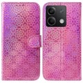 For Xiaomi Redmi Note 13 5G Colorful Magnetic Buckle Leather Phone Case(Pink)