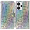 For Xiaomi Redmi Note 13 Pro+ 5G Colorful Magnetic Buckle Leather Phone Case(Silver)