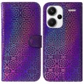 For Xiaomi Redmi Note 13 Pro+ 5G Colorful Magnetic Buckle Leather Phone Case(Purple)
