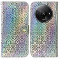 For Xiaomi Redmi A3 Colorful Magnetic Buckle Leather Phone Case(Silver)