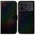 For Xiaomi Redmi K70E / Poco X6 Pro Colorful Magnetic Buckle Leather Phone Case(Black)