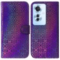 For OPPO Reno11 F Global Colorful Magnetic Buckle Leather Phone Case(Purple)