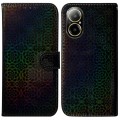 For Realme C67 4G Global Colorful Magnetic Buckle Leather Phone Case(Black)