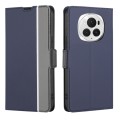 For Honor Magic6 Pro Twill Texture Side Button Leather Phone Case(Blue)