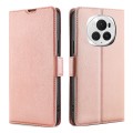 For Honor Magic6 Pro Ultra-thin Voltage Side Buckle Horizontal Flip Leather Phone Case(Rose Gold)