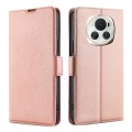 For Honor Magic6 Ultra-thin Voltage Side Buckle Horizontal Flip Leather Phone Case(Rose Gold)