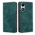 For Honor X5 Plus 4G / Play 40C RFID Anti-theft Brush Magnetic Leather Phone Case(Green)