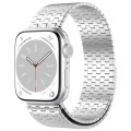 For Apple Watch 3 38mm Magnetic Buckle Stainless Steel Metal Watch Band(Silver)