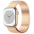 For Apple Watch 2 42mm Magnetic Buckle Stainless Steel Metal Watch Band(Rose Gold)