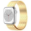 For Apple Watch 9 45mm Magnetic Buckle Stainless Steel Metal Watch Band(Gold)