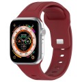 For Apple Watch SE 40mm Square Buckle Silicone Watch Band(Wine Red)